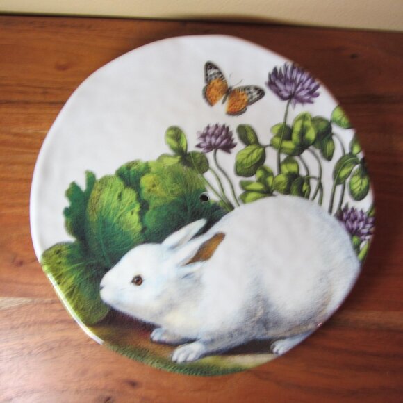 3 tier michel design works garden bunny melamine tray (W5140) - Picture 3 of 15